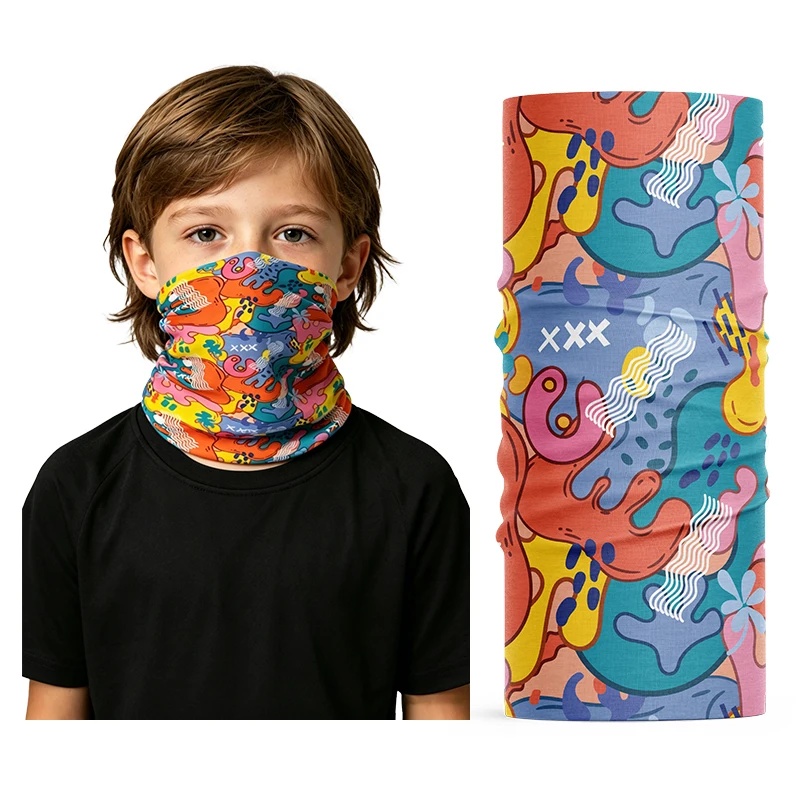 Kids Face Mask - Penutup Leher Berbahan Sutra Es yang
