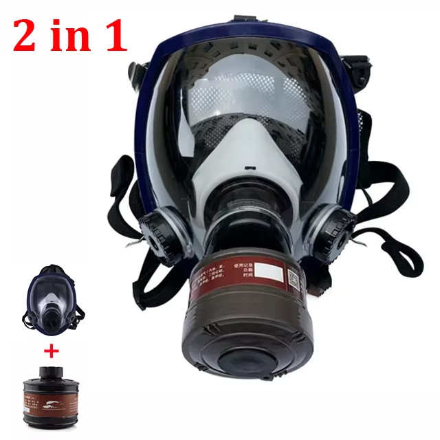Masker Gas Wajah Penuh Kontami - Dust Mask Construction ulasan dan harga