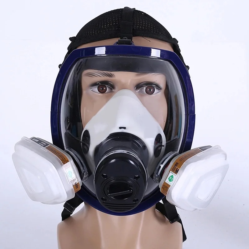 Masker Gas Wajah Penuh Kontami - Dust Mask Construction ulasan dan harga